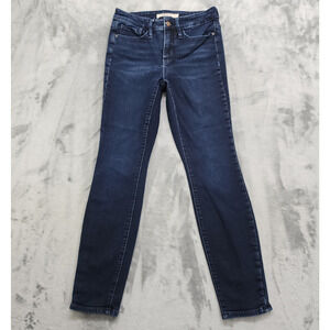 Athleta Jeans Womens 6 Blue Overdye Dark Wash Sculptex Skinny Mid Rise Stretch